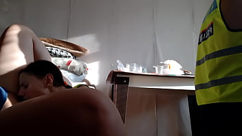 Passionate sex of three cop girls