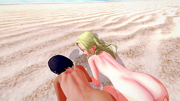 Mio and ushio get fucked hard in wild threeway at the beach