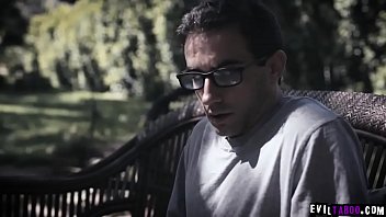 Slutty takes pity and fucks her nerdy stepbro