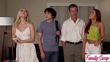 Nudist aaliyah love encourages swap daughter to join her in yoga prompts swap orgy