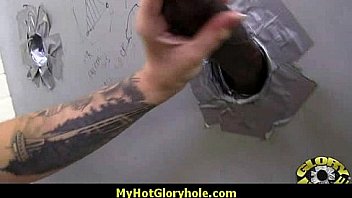 Interracial white lady confesses her sins at gloryhole 9