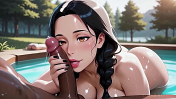 The woman in the morning steam hot asian milf takes massive bbc in nature hentai pov ai