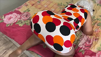 Sexy old lady realized that her stepson wanted sex and spread her big ass