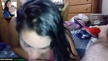 Quick suck & anal fuck she gets load of cum in her ass