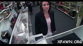 Hawt doxy has sex in shop