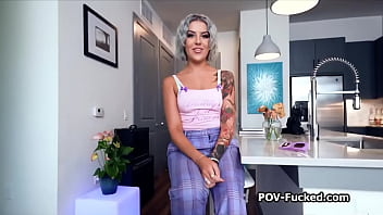 Luna shows amazing ass then bends over fort hat big dick