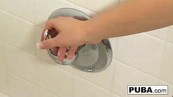 Hot babe gets wet and masturbates