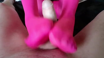 Preview milf gives a footjob and handjob in nylon