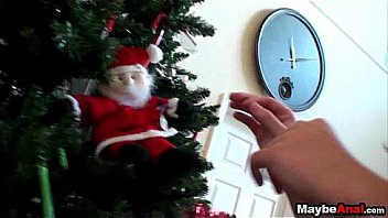 She gest a candy cane in her asshole allexis 1