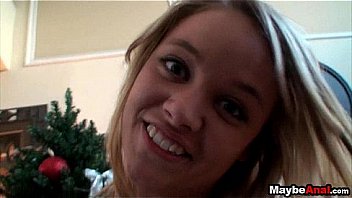 She gest a candy cane in her asshole allexis 1