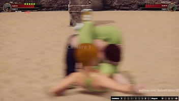 Gigi vs karen nf3d mixed mma combat femdom