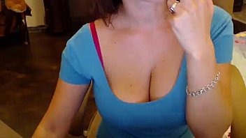 Busty girl shows her tits for a short time
