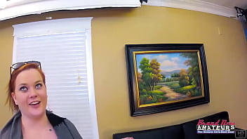 Big titted ginger carolyn masturbates her pussy and gets it deeply fucked