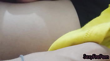 Blonde brown girl does something