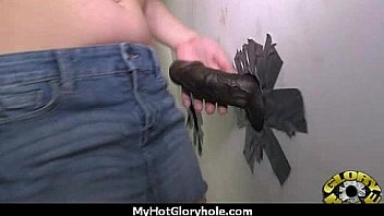 Horny lady enjoys gloryhole cocksucking interracial 17