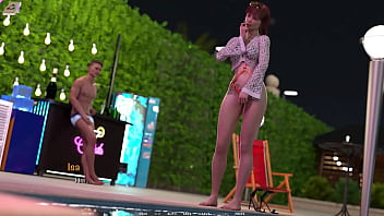 Taboo university #40 joining skinny dipping with spoiled rich redhead with big tits