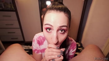 Vape and blowjob from stunning cocksucker black lynn pov