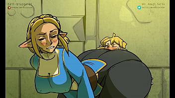 Botw zelda presses her ass in link's face