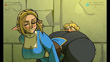 Botw zelda presses her ass in link's face