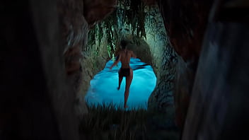 The statue's huge cock stretches lara's tight pussy hentai game 3d