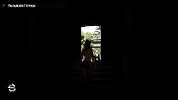 The statue's huge cock stretches lara's tight pussy hentai game 3d