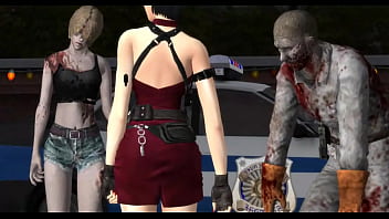 Resident evil sluts get nailed by big momma lady d