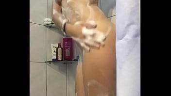 Russian teen naked and striptease to bathroom