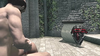 Girl fucks with a bum