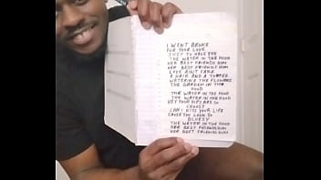 A sketch slideshow that describes lyrics to music more hip hop pop sounding