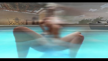 Mermaid bikini at the pool