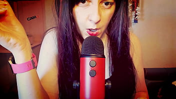 Sensual mouth sounds for beautiful italian milf