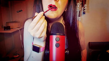 Sensual mouth sounds for beautiful italian milf