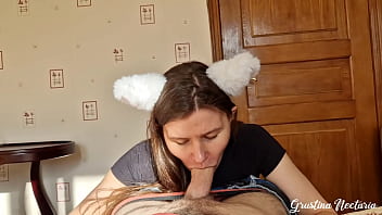 I ordered a kitten but they sent me a furry girl first i was upset but the i let her to lick my dick inserted anal tail plug and fucked her tight pussy