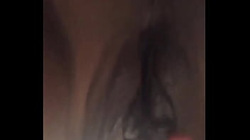 Ebony playing with tight pussy