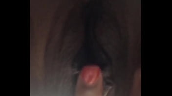 Ebony playing with tight pussy