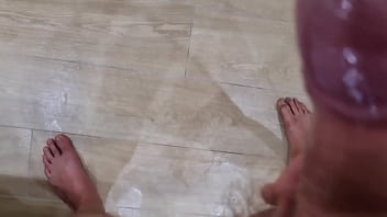 Amazing italian creampie my step brother jerks off and cums with a fantastic big dick