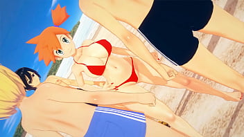 Misty tp on the beach pokemon