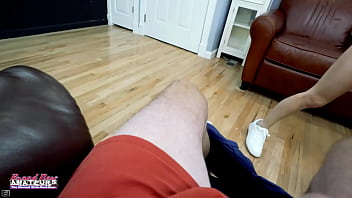 Petite brunette mira monroe fingers her wet pussy and gets deeply pounded