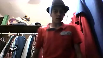 Brunnette hot guy striptease