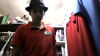 Brunnette hot guy striptease