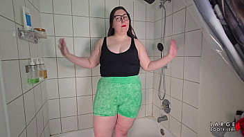 Bbw bedtime routine strip shower and lingerie tease 4k landscape