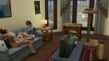 Странная любительница кошек затащила усатого друга на палку чая