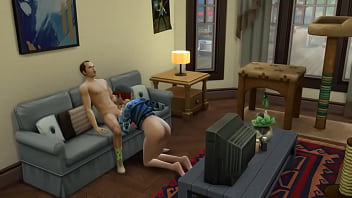 Странная любительница кошек затащила усатого друга на палку чая