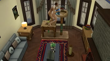 Странная любительница кошек затащила усатого друга на палку чая