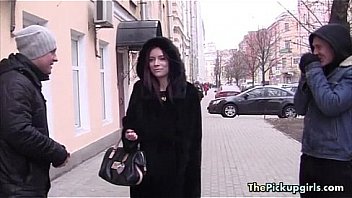 Two guys pick cute chick