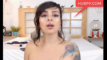 Tatoo girl try anal sex but she is tight and hurts her butthole