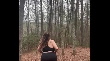 Curvy mountain milf surrounded by hard wood but not the kind i want in me right now #publicflash
