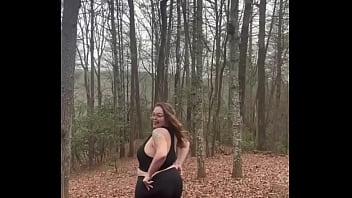 Curvy mountain milf surrounded by hard wood but not the kind i want in me right now #publicflash