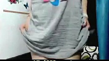 Joyful babe masturbates for the web cam