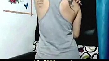 Joyful babe masturbates for the web cam